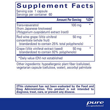 Pure Encapsulations Resveratrol EXTRA 60 caps