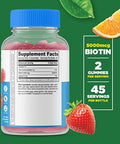 Lifeable Sugar Biotin + Vitamin B12 Gummies Bundle Great Tasting Vitamin Supplement Gluten Gmo Chewable Gummy