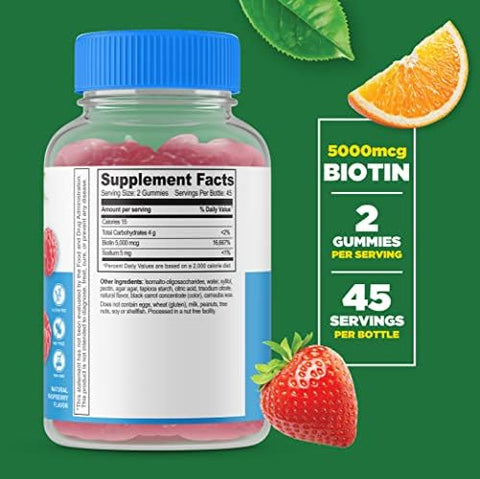 Lifeable Sugar Women'S Multivitamin + Biotin Gummies Bundle Great Tasting Vitamin Supplement Gluten Gmo Chewable Gummy
