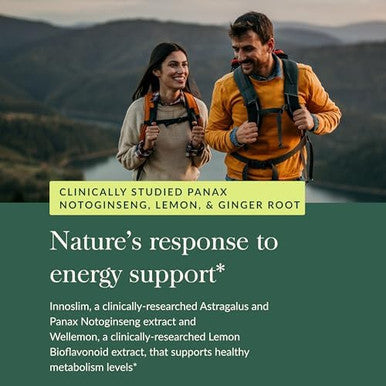 Gaia Herbs Metabolic Activator Natural Energy Supplement For Metabolism Support Made With Panax Notoginseng & Astragalus Extract From Dairy Soy & Gluten 60 Capsules (60 Servings)