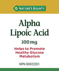 Nature's Bounty Alpha Lipoic 100Mg 90 Cap