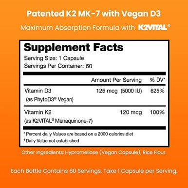 Nutrachamps Elderberry And Vitamin D3+K2 Capsules Bundle