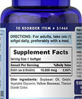 Puritan'S Pride Premium Ultra Mega Biotin 10,000Mcg Dietary Supplement For Healthy Hair Skin Nails And Energy Metabolism Support100 Day Supply 100 Rapid Release Softgels