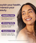 Nad+, Resveratrol, Berberine, & Biotin Anti-Aging Gummy - Hair, Skin, Nails & Joint Supplement - Collagen Peptides, Keratin, Zinc, Vitamin K2 & D3 Gummies - Regeneration - Vegan - Made In Usa 60 Count
