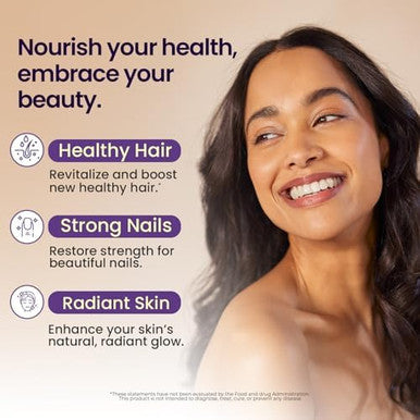 Nad+, Resveratrol, Berberine, & Biotin Anti-Aging Gummy - Hair, Skin, Nails & Joint Supplement - Collagen Peptides, Keratin, Zinc, Vitamin K2 & D3 Gummies - Regeneration - Vegan - Made In Usa 60 Count