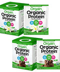 Orgain Organic Vegan Protein Powder Travel Packs Vanilla Bean And Chocolate Fudge (10 Packets Each)