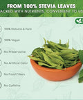 FreshDrinkUS Premium 300+ Natural Stevia Leaves Whole Dried Leaves 100% Pure Stevia Dried Leaves Zero Calorie Sweetener No Additives No Caffeine Vegan