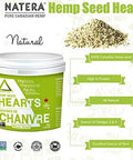 Best Hemp Hearts (1,3 kg) Natural Flavor - NATERA Quality Plant Based Hemp Seed Hearts Exceptionally Pure, Plump and Nutritious Try It