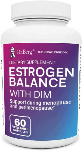 Dr. Berg's Estrogen Balance with DIM Diindolylmethane - Natural Estrogen Supplements for Women & Men - DIM Supplement with BioPerine - Hormonal Acne Treatment