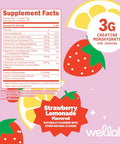 Wellah Creatine Electrolytes Powder (Strawberry Lemonade) 30 Servings - Hydration Drink Mix With 3G Of Creatine Monohydrate