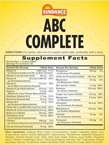 Sundance Multivitamin & Mineral For Adults 60 Caplets