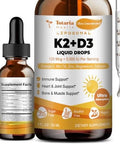 Totaria Liposomal Liquid Vitamin D3 K2 Supplement Drops With Mct Oil, Omega 3 - (5000 Iu) D3 + (200 Mcg) K2 Bone Strength With Calcium Magnesium Zinc Support Teeth, Bones, Vitamin D, Non-Gmo