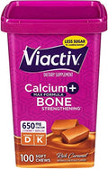Viactiv Max Formula Calcium +Vitamin D3 Supplement for Bone Health Rich Caramel 100 Soft Chews 5 Pack