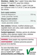 Jamieson Magnesium 250 Mg 150 Caplets Value Size