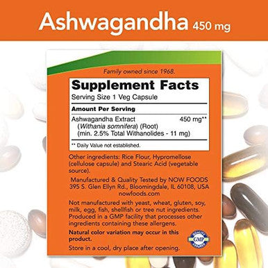 Now Foods Ashwagandha Extract 450Mg 90 Vcaps (Pack Of 2)