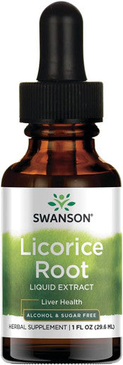 Swanson Licorice Root Liquid Extract (Alcohol and Sugar-) 1 fl Ounce (29.6 ml) Liquid