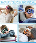 Eurzom Camo Sleep Mask Soft Sleeping Eye Masks For Comfortable Artificial Silk Sleeping With Elastic Straps For Blocking Light For Men Women 4 Colors 4 Pieces