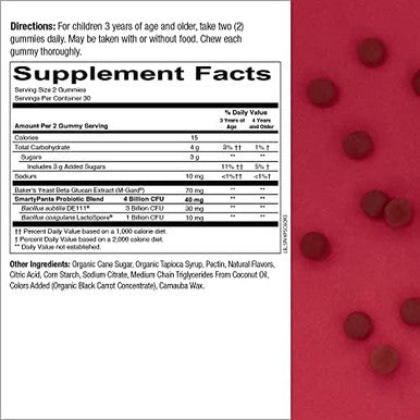 Smartypants Teen Guy Multivitamin Gummies: Omega 3 Fish Oil (Epa/Dha), Vitamin D3, C, Vitamin B12, B6, Vitamin A, K & Zinc, Gluten Free, Three Fruit Flavors, 120 Count (30 Day Supply)