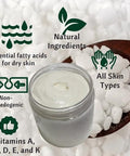 Beef Tallow & Magnesium Body Butter - Grass Fed And Finished Beef Tallow Magnesium Cream- Handmade Moisturizer For Cracked, Dry, Itchy Skin- Eczema Cream- Diaper Rash (Oatmeal & Honey)