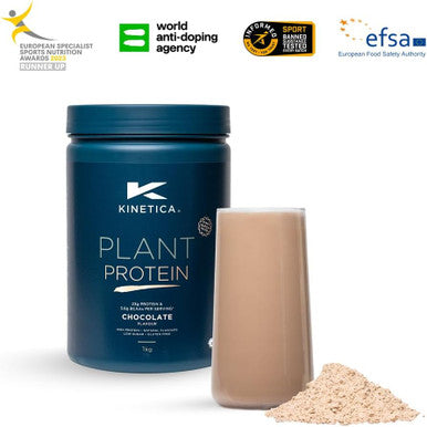 Kinetica Kinetica Chocolate Flavour Plant Protein 1kg | Blend of Pea and Rice Protein | Vegan | 23g Protein per Serving 33 Servings