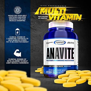 Gaspari Nutrition Anavite Full Spectrum Multivitamin Packs Anavite Multivitamins Cla Omega 3S Proven Gut And Proven Liver Detox All In 1 (30 Servings 5 In 1 Multivitamin Pack)