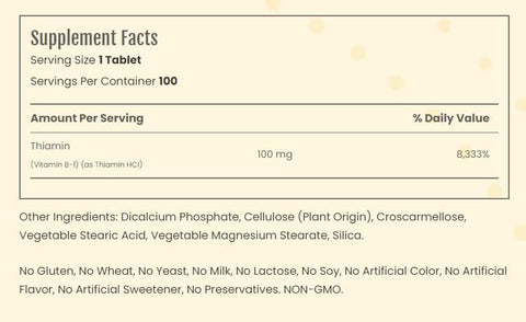 Sundance B1 100 mg 100 Tablets