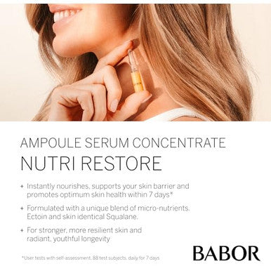 Babor Nutri Restore Restorative Serum Ampoules For The Face For Intensely Nourished And Healthy Skin Vegan Formula With Amino Acids And Argan Oil Ampoule Concentrates 7 X 2 Ml