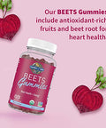 Garden Of Life Organic Beet Root Gummies Made From Pectin With Antioxidants Vitamin C Vitamin D & B12 For Heart Health & Energy Beets Gummies Vegan Gluten Free Non Gmo Raspberry 30 Servings