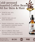 Bella Terra Oils - Roasted Coffee Bean Oil 16Oz - Bask In The Richness Of Coffee Bean Oil For Skin Infused With Vitamin E The Pinnacle Of Skin Nourishment