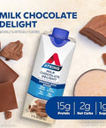 Atkins Milk Chocolate Delight Protein Shake & Cafa Au Lait Iced Coffee Protein Shake 15G Protein Low Glycemic 3G Net Carb 1G Sugar Keto Friendly 12 Count
