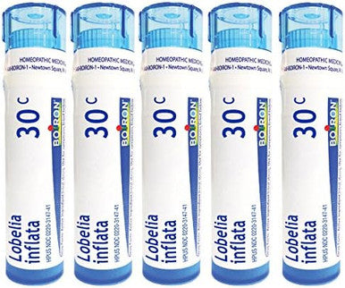 Boiron Lobelia Inflata 30C (Pack Of 5) Homeopathic Medicine For Quitting