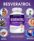Toplux Resveratrol Supplement 1800 Mg Antioxidant Complex Highly Potent Natural Transresveratrol Pills For Healthy Aging Overall Health Support Immune System Brain Function For Men Women 90 Capsules