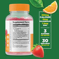 Lifeable Calcium Magnesium + Calcium Magnesium Zinc & Vitamin D Gummies Bundle Great Tasting Vitamin Supplement Gluten Gmo Chewable Gummy