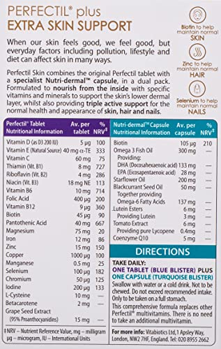 Perfectil By Vitabiotics Plus Skin Extra Support Tablets and Capsules X 28