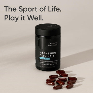 Sports Research Magnesium Glycinate - Suports Restful Sleep & Enzymatic Processes - 160 Mg Chelated Magnesium - Liquid Softgel - 120 Count