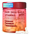 Hair Skin and Nails Vitamins Biotin Hyaluronic Acid Calcium AKG Vitamin C and Vitamin D3 K2 Support Healthy Hair Growth Strong Nails and Radiant Skin 120 Capsules (1 Pack)
