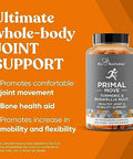 Eu Natural Primal Joint & Mobility Support - Advanced Joint Support Supplement For Women And Men - Turmeric, Boswellia, Ginger And Boron For Whole-Body Flexibility, Joint Health & Comfort - 60 Veg Soft Capsules