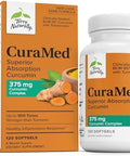 Terry Naturally Curamed 375Mg Antioxidant Supplement For Brain & Immune Health Support Dietary Supplement With Curcumin & Turmeric Essential Oil Herbal Liver Support 120 Softgels