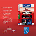 Bioglan Red Krill Oil Max Strength 1000 mg, high in Omega-3 Fish Oil, EPA & DHA help to support your Heart, Eye and Brain health, one month supply - 30 capsules