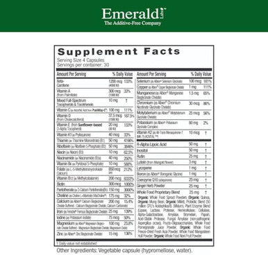 Emerald Labs Prenatal Clinical Multi - Prenatal Multivitamin With Methylfolate, Albion Chelated Gentle Iron, Whole-Food Ingredients & More - Soy & Gluten- - 120 Vegetable Capsules (30-Day Supply)