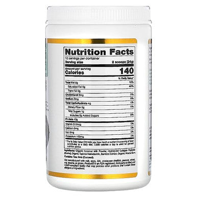 California Gold Nutrition Superfoods Collagen Coconut Creamer With Organic Coconut Milk Powder 10.2 Oz