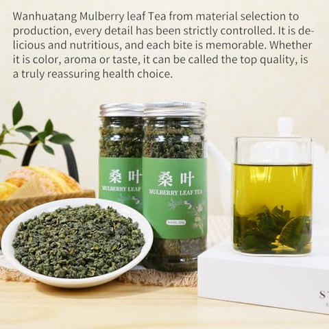 Wanhua Hall Mulberry Leaf Tea Mulberry Tea Loose Leaf 9.17oz/260g Fresh Taste Dried Sang Ye Loose Leaf Herbal Tea Caffeine Free Ã¦Â¡â€˜Ã¥ÂÂ¶Ã¨Å’Â¶ Ã¦Â¡â€˜Ã¥ÂÂ¶ Ã©Å“Å“Ã¦Â¡â€˜Ã¥ÂÂ¶