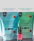 S-wit - Erythritol, Monk Fruit & Stevia Blend, 2X Sugar Replacement, Natural Sweetener, Zero-Calorie, Keto-Friendly, Diabetic-Friendly, Perfect for Baking, Coffee, Tea, and Everyday Use, Sugar-Free (Single Pack, Erythritol, Monk Fruit & Stevia Blend)