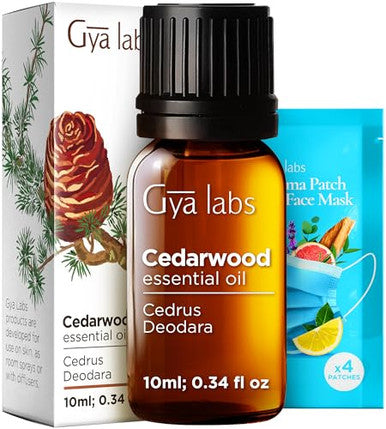 Gya Labs Juniper Essential Oil For Diffuser & Cedarwood Oil For Hair Set - Aromatherapy Grade Essential Oils Set - 2X0.34 Fl Oz - Gya Labs
