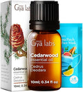 Gya Labs Patchouli Essential Oil For Diffuser & Cedarwood Oil For Hair Set - Aromatherapy Grade Essential Oils Set - 2X0.34 Fl Oz - Gya Labs