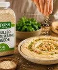 TOSS Hulled White Sesame Seeds, 5 LB Bulk Resealable Jar ÃƒÂ¢Ã¢â€šÂ¬Ã¢â‚¬Å“ Premium Baking & Cooking Ingredient with Nutty Flavor