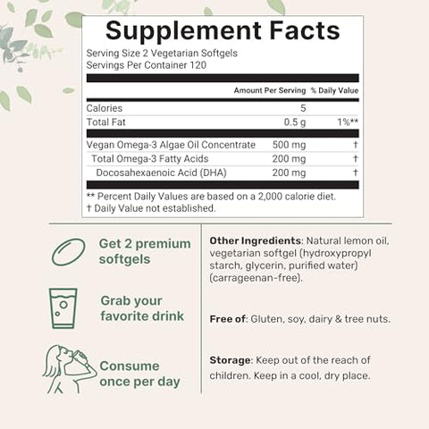 Micro Ingredients Kids Omega-3 Fish Oil 240 Veggie Softgels Vegan Omega 3 With 200Mg Dha Lemon Flavored Fish Oil Alternative From Algae Oil No Fishy Smell Or Aftertaste