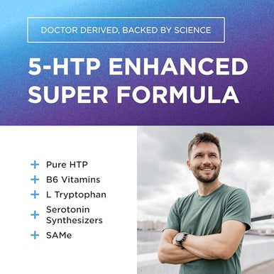 Dr. Emil Nutrition 200 Mg 5-Htp Plus With Sam-E For Mood Stress And Sleep - 5Htp Supplement With Vitamin B6-120 Vegan Capsules 60 Servings