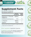 Magnesium LThreonate Complex with Apigenin and Ltheanine 90 Capsules Patented Magtein Supplement