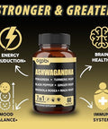 2 Packs 60 Capsules - 8050Mg Ashwagandha Extract Supplement - 7In1 With Fenugreek, Maca, Turmeric, Rhodiola, Ginger & Black Pepper - Spirit, Immune & Energy Support - 4 Month Supply